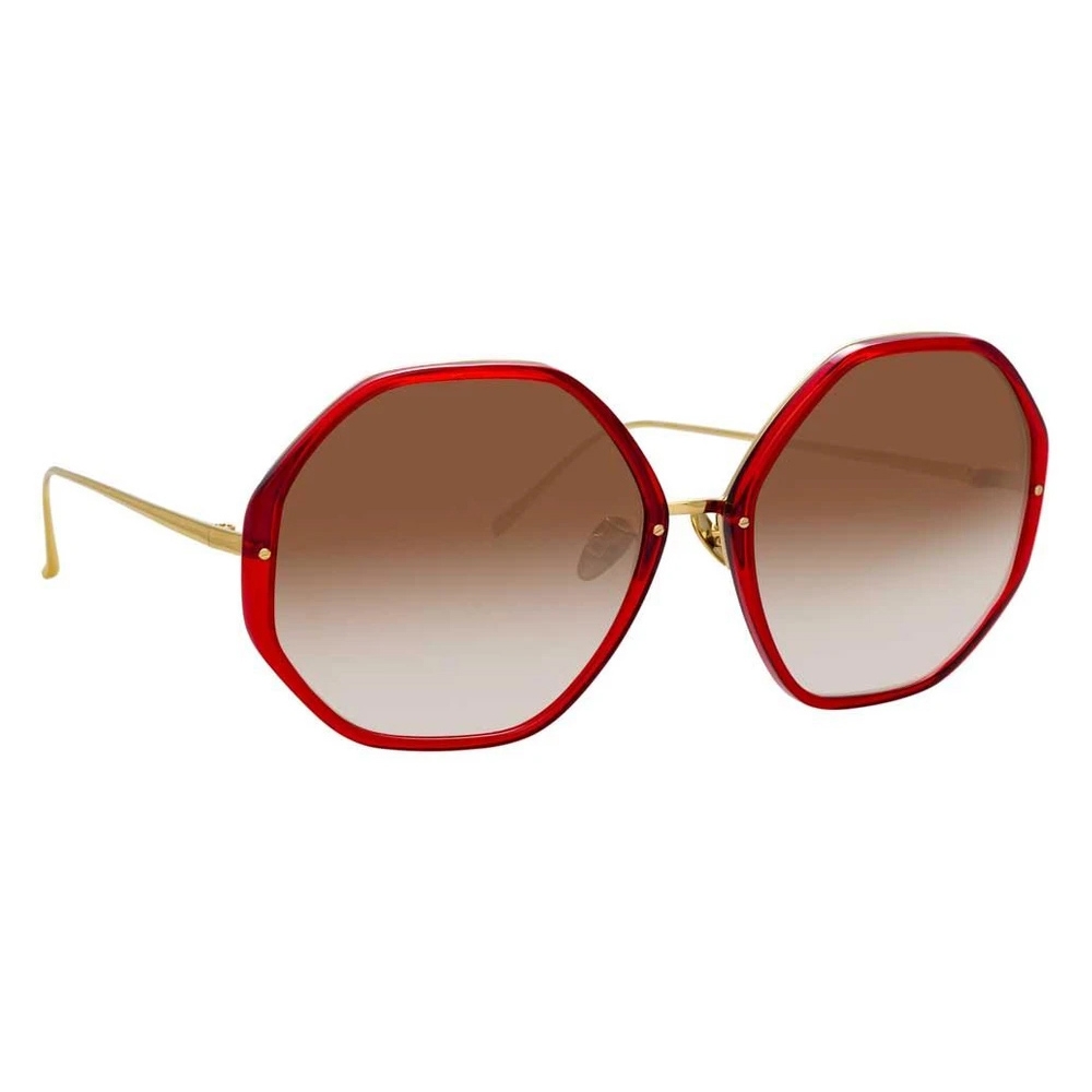 Linda Farrow - Alona C8 Oversized Sunglasses in Crimson - LFL901C8SUN ...