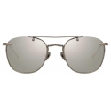 Linda Farrow - Anton C2 Square Sunglasses in White Gold - LFL922C2SUN - Linda Farrow Eyewear