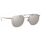 Linda Farrow - Anton C2 Square Sunglasses in White Gold - LFL922C2SUN - Linda Farrow Eyewear