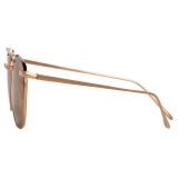 Linda Farrow - Anton C3 Square Sunglasses in Rose Gold - LFL922C3SUN - Linda Farrow Eyewear