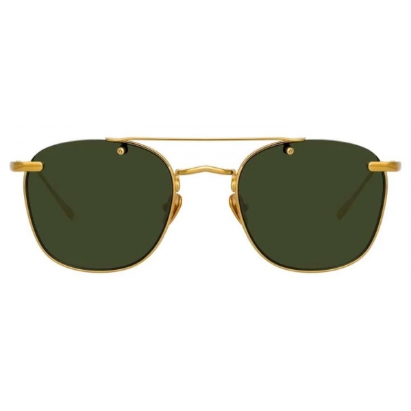 Linda Farrow - Anton C4 Square Sunglasses in Yellow Gold - LFL922C4SUN - Linda Farrow Eyewear