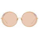 Linda Farrow - Hart C8 Round Sunglasses in Rose Gold and Peach - LFL933C8SUN - Linda Farrow Eyewear