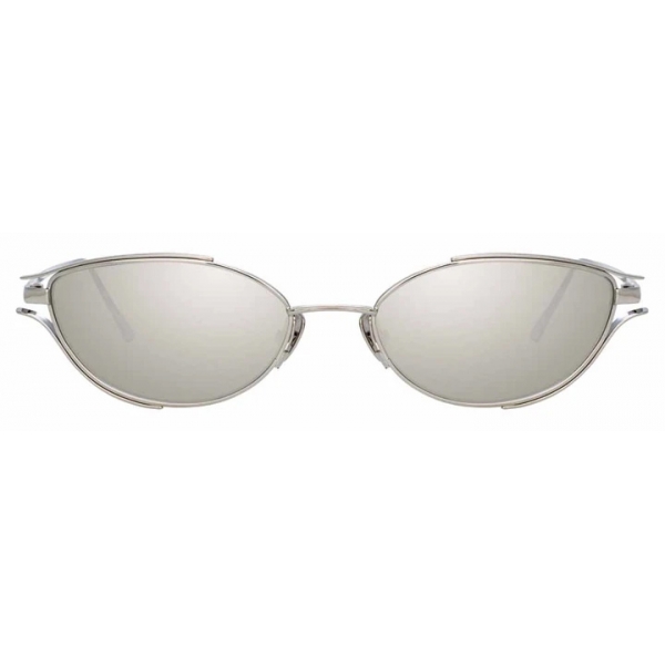 Linda Farrow - Violet C2 Cat-Eye Sunglasses in White Gold - LFL947C2SUN - Linda Farrow Eyewear