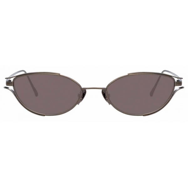 Linda Farrow - Occhiali da Sole Cat-Eye Violet C5 in Nichel - LFL947C5SUN - Linda Farrow Eyewear