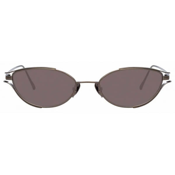Linda Farrow - Violet C5 Cat-Eye Sunglasses in Nickel - LFL947C5SUN - Linda Farrow Eyewear