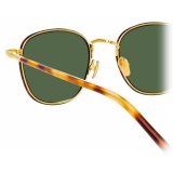 Linda Farrow - Trouper C2 Square Sunglasses in Yellow Gold and Tortoiseshell - LFL953C2SUN - Linda Farrow Eyewear