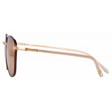 Linda Farrow - Trouper C5 Square Sunglasses in Rose Gold and Copper - LFL953C5SUN - Linda Farrow Eyewear