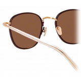 Linda Farrow - Trouper C5 Square Sunglasses in Rose Gold and Copper - LFL953C5SUN - Linda Farrow Eyewear
