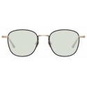 Linda Farrow - Trouper C6 Square Sunglasses in Light Gold and Brown - LFL953C6SUN - Linda Farrow Eyewear