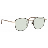 Linda Farrow - Trouper C6 Square Sunglasses in Light Gold and Brown - LFL953C6SUN - Linda Farrow Eyewear