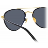 Linda Farrow - Occhiali da Sole Aviator Brodie C1 in Oro Giallo e Nero - LFL954C1SUN - Linda Farrow Eyewear