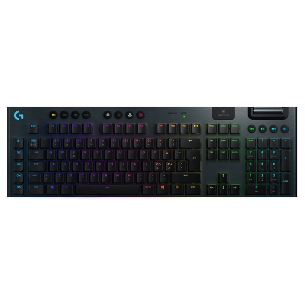 Logitech - G915 Lightspeed Wireless RGB Mechanical Gaming Keyboard - Nero - Tastiera Gaming