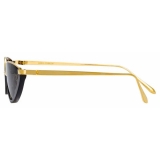 Linda Farrow - Annie C4 Round Sunglasses in Yellow Gold and Tortoiseshell - LFL966C4SUN - Linda Farrow Eyewear