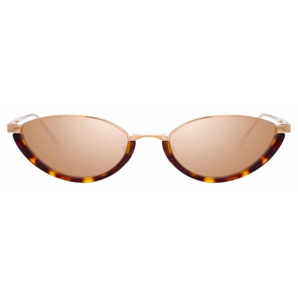 Linda Farrow - Daisy C4 Cat-Eye Sunglasses in Rose Gold and Tortoiseshell - LFL967C4SUN - Linda Farrow Eyewear