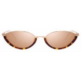 Linda Farrow - Daisy C4 Cat-Eye Sunglasses in Rose Gold and Tortoiseshell - LFL967C4SUN - Linda Farrow Eyewear