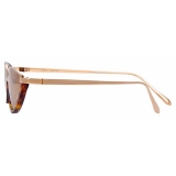 Linda Farrow - Occhiali da Sole Cat-Eye Daisy C4 in Oro Rosa e Tartaruga - LFL967C4SUN - Linda Farrow Eyewear