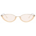 Linda Farrow - Daisy C5 Cat-Eye Sunglasses in Light Gold and Peach - LFL967C5SUN - Linda Farrow Eyewear