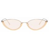 Linda Farrow - Daisy C5 Cat-Eye Sunglasses in Light Gold and Peach - LFL967C5SUN - Linda Farrow Eyewear