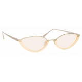 Linda Farrow - Daisy C5 Cat-Eye Sunglasses in Light Gold and Peach - LFL967C5SUN - Linda Farrow Eyewear