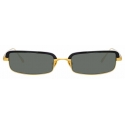 Linda Farrow - Leona C1 Rectangular Sunglasses in Yellow Gold and Black - LFL968C1SUN - Linda Farrow Eyewear