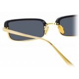 Linda Farrow - Leona C1 Rectangular Sunglasses in Yellow Gold and Black - LFL968C1SUN - Linda Farrow Eyewear