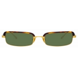 Linda Farrow - Occhiali da Sole Rettangolari Leona C2 in Oro Giallo e Tartaruga - LFL968C2SUN - Linda Farrow Eyewear