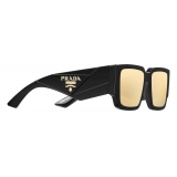 Prada -  Symbole Collection - Occhiali Squadrati - Specchio Oro Nero - Prada Collection - Occhiali da Sole - Prada Eyewear