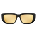 Prada - Prada Symbole - Rectangular Sunglasses - Mirrored Gold Black - Prada Collection - Sunglasses - Prada Eyewear