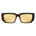 Prada - Symbole Collection - Occhiali Rettangolari - Specchio Oro Nero - Prada Collection - Occhiali da Sole - Prada Eyewear
