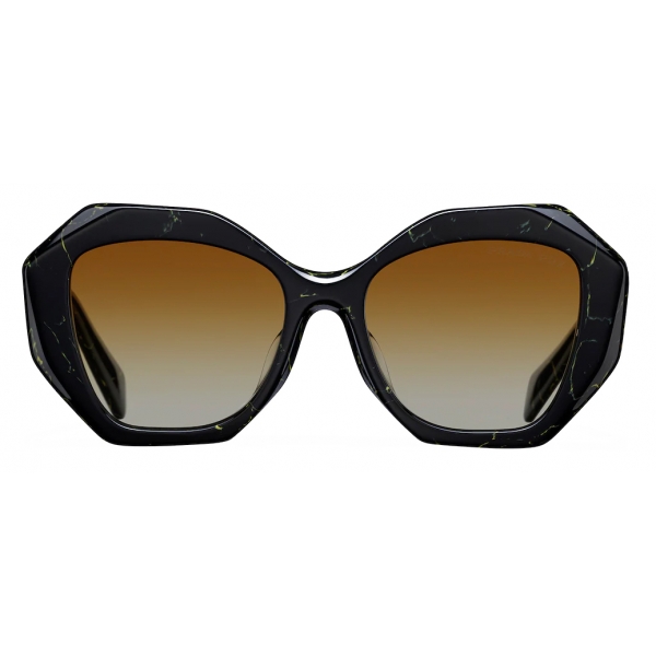 Prada - Prada Symbole - Oversize Geometric Sunglasses - Marble Brown - Prada Collection - Sunglasses - Prada Eyewear