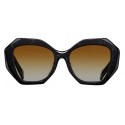 Prada - Prada Symbole - Oversize Geometric Sunglasses - Marble Brown - Prada Collection - Sunglasses - Prada Eyewear