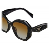 Prada - Prada Symbole - Oversize Geometric Sunglasses - Marble Brown - Prada Collection - Sunglasses - Prada Eyewear