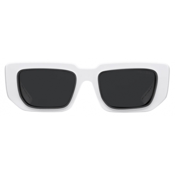 Prada - Prada Symbole - Rectangular Sunglasses - White Slate Gray - Prada Collection - Sunglasses - Prada Eyewear