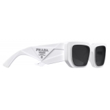 Prada - Prada Symbole - Rectangular Sunglasses - White Slate Gray - Prada Collection - Sunglasses - Prada Eyewear