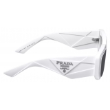 Prada - Prada Symbole - Rectangular Sunglasses - White Slate Gray - Prada Collection - Sunglasses - Prada Eyewear