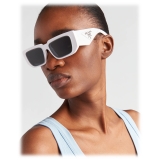 Prada - Prada Symbole Collection – Occhiale Rettangolare - Bianco Ardesia - Prada Collection - Occhiali da Sole - Prada Eyewear