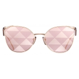 Prada - Prada Symbole - Cat Eye Sunglasses - Pink Gold Triangle Alabas - Prada Collection - Sunglasses - Prada Eyewear