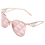 Prada - Prada Symbole - Cat Eye Sunglasses - Pink Gold Triangle Alabas - Prada Collection - Sunglasses - Prada Eyewear