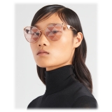 Prada - Prada Symbole - Cat Eye Sunglasses - Pink Gold Triangle Alabas - Prada Collection - Sunglasses - Prada Eyewear