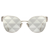 Prada - Prada Symbole - Cat Eye Sunglasses - Pale Gold Triangle Pumice - Prada Collection - Sunglasses - Prada Eyewear