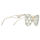 Prada - Prada Symbole - Cat Eye Sunglasses - Pale Gold Triangle Pumice - Prada Collection - Sunglasses - Prada Eyewear