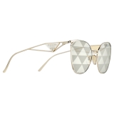 Prada - Symbole Collection - Occhiale Cat Eye - Oro Triangolo Pomice - Prada Collection - Occhiali da Sole - Prada Eyewear