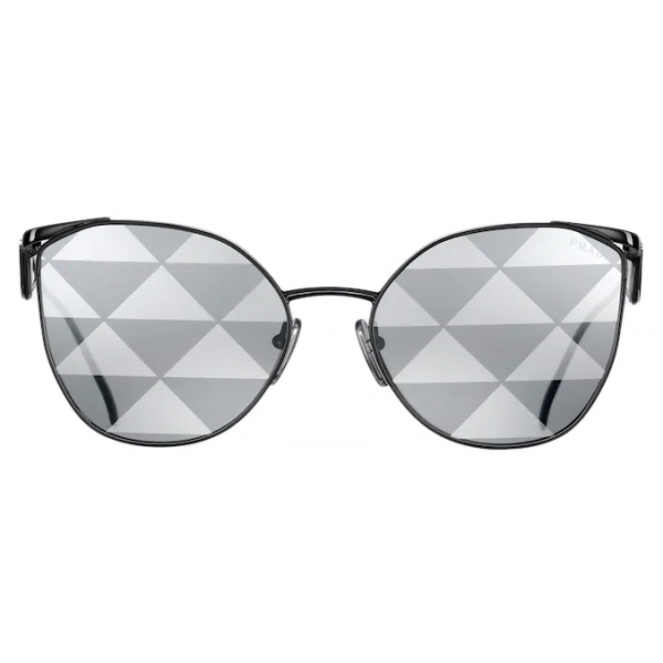 Prada - Prada Symbole - Cat Eye Sunglasses - Black Triangle Black - Prada Collection - Sunglasses - Prada Eyewear