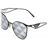 Prada - Prada Symbole - Cat Eye Sunglasses - Black Triangle Black - Prada Collection - Sunglasses - Prada Eyewear