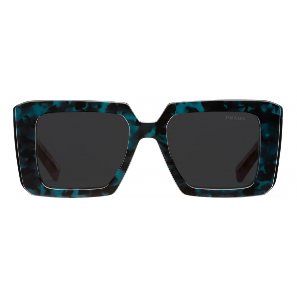 Prada - Prada Symbole - Square Sunglasses - Teal Tortoiseshell Slate Gray - Prada Collection - Sunglasses - Prada Eyewear