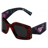 Prada - Prada Symbole - Geometric Sunglasses - Scarlet Tortoiseshell  Gray - Prada Collection - Sunglasses - Prada Eyewear