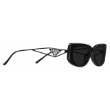 Prada - Prada Symbole - Rectangular Sunglasses - Black Slate Gray - Prada Collection - Sunglasses - Prada Eyewear