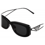 Prada - Prada Symbole - Rectangular Sunglasses - Black Slate Gray - Prada Collection - Sunglasses - Prada Eyewear