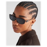 Prada - Prada Symbole - Rectangular Sunglasses - Black Slate Gray - Prada Collection - Sunglasses - Prada Eyewear