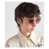 Prada -  Symbole Collection - Occhiali  Oversize - Argento Sfumato - Prada Collection - Occhiali da Sole - Prada Eyewear